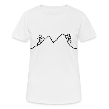 Stick Figure climbers - Women's Breathable T-Shirt - white - Front - AI Model Female 172 dark (172cm)