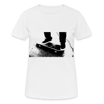 skateboard - Frauen T-Shirt atmungsaktiv - Weiß - Vorne - AI Model Female 172 dark (172cm)