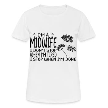 Midwife - Women's Breathable T-Shirt - white - Front - AI Model Female 172 dark (172cm)