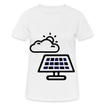 Solar Energie Panele - Frauen T-Shirt atmungsaktiv - Weiß - Vorne - AI Model Female 172 dark (172cm)