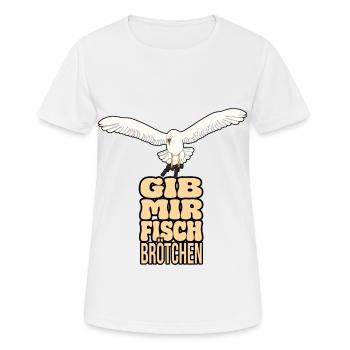 Seagull - Donnez-moi des rouleaux de poisson - T-shirt respirant Femme - blanc - Devant - AI Model Female 172 dark (172cm)
