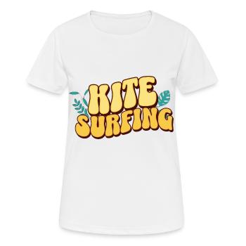 Kitesurf Kitesurfer Kiteboard - Frauen T-Shirt atmungsaktiv - Weiß - Vorne - AI Model Female 172 dark (172cm)