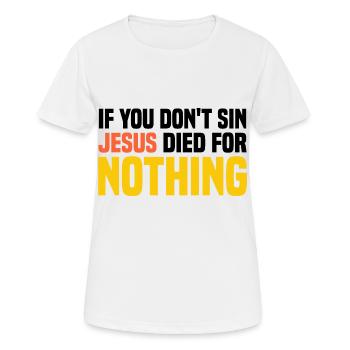 Anti Religion - Women's Breathable T-Shirt - white - Front - AI Model Female 172 dark (172cm)