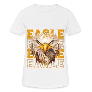 aigle, tête d’aigle, oiseau de proie, oiseau de proie, animal, nature - T-shirt respirant Femme - blanc - Devant - AI Model Female 172 dark (172cm)