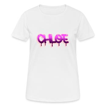 Graffiti prénom Chloé - T-shirt respirant Femme - blanc - Devant - AI Model Female 172 dark (172cm)
