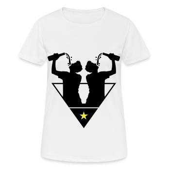 Drinker Team Bottle - Women's Breathable T-Shirt - white - Front - AI Model Female 172 dark (172cm)