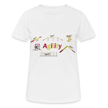 Agilité totale - T-shirt respirant Femme - blanc - Devant - AI Model Female 172 dark (172cm)