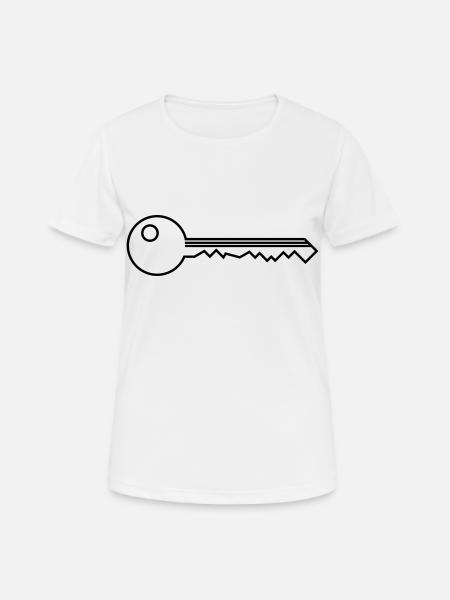 Schlüssel - Frauen T-Shirt atmungsaktiv - Weiß