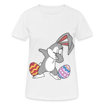 lapin de Pâques - T-shirt respirant Femme - blanc - Devant - AI Model Female 172 dark (172cm)