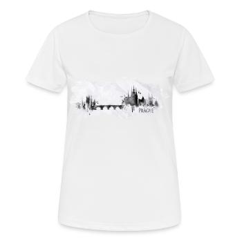 Prague - T-shirt respirant Femme - blanc - Devant - AI Model Female 172 dark (172cm)