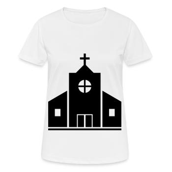 Église - T-shirt respirant Femme - blanc - Devant - AI Model Female 172 dark (172cm)
