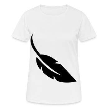 Symbole de plume - T-shirt respirant Femme - blanc - Devant - AI Model Female 172 dark (172cm)