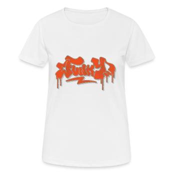 Rétro funky - T-shirt respirant Femme - blanc - Devant - AI Model Female 172 dark (172cm)