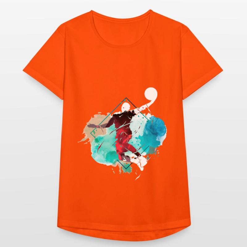 Basketteur Basketteur Dunking Splash Coloré T-shirt respirant Femme