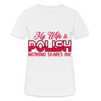 Mari polonais drôle polonais Polska Polski - T-shirt respirant Femme - blanc - Devant - AI Model Female 172 dark (172cm)