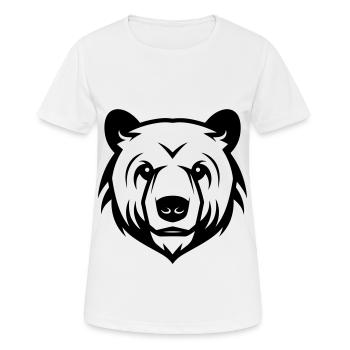 Eisbär Kopf Polar bär - Frauen T-Shirt atmungsaktiv - Weiß - Vorne - AI Model Female 172 dark (172cm)