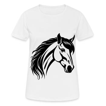 Horse Head - Women's Breathable T-Shirt - white - Front - AI Model Female 172 dark (172cm)