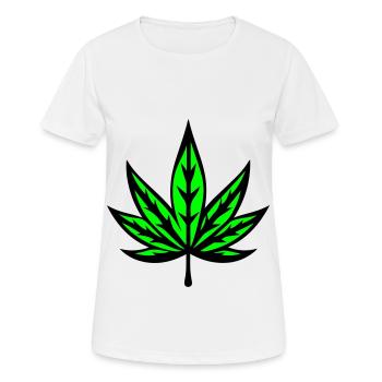 Hemp Leaf Hemp Symbol Weed Cannabis - Women's Breathable T-Shirt - white - Front - AI Model Female 172 dark (172cm)