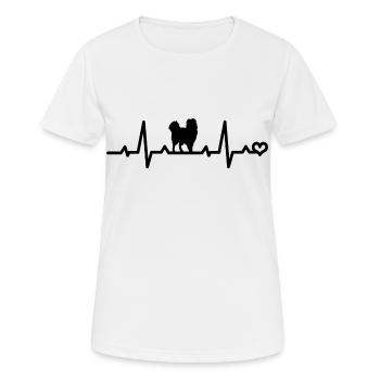 Australian Shepherd Aussie Liebe Herzfrequenz EKG - Frauen T-Shirt atmungsaktiv - Weiß - Vorne - AI Model Female 172 dark (172cm)