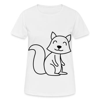 Animal de bande dessinée puant - T-shirt respirant Femme - blanc - Devant - AI Model Female 172 dark (172cm)