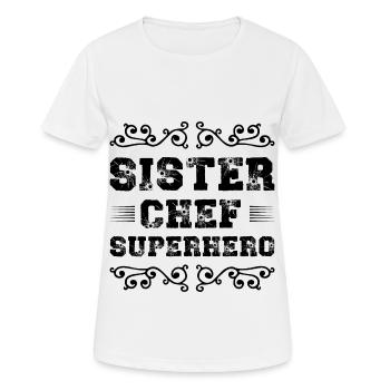 Sister Superhero - Women's Breathable T-Shirt - white - Front - AI Model Female 172 dark (172cm)