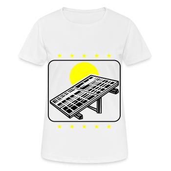 Photovoltaik Solar Energie - Frauen T-Shirt atmungsaktiv - Weiß - Vorne - AI Model Female 172 dark (172cm)
