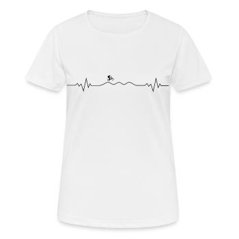 Mtb Mountain Bike Pulse Pump Track - Women's Breathable T-Shirt - white - Front - AI Model Female 172 dark (172cm)