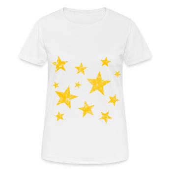 Étoiles ciel étoilé étoiles rétro vintage - T-shirt respirant Femme - blanc - Devant - AI Model Female 172 dark (172cm)