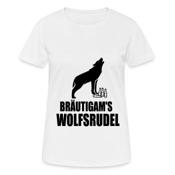 Bräutigam's Wolfsrudel - Frauen T-Shirt atmungsaktiv - Weiß - Vorne - AI Model Female 172 dark (172cm)