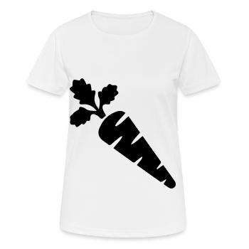 Symbole de la carotte - T-shirt respirant Femme - blanc - Devant - AI Model Female 172 dark (172cm)
