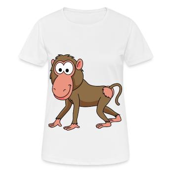 Monkey monkey comic - Women's Breathable T-Shirt - white - Front - AI Model Female 172 dark (172cm)