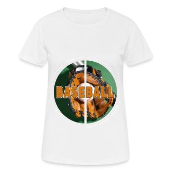 Baseball Glove Ball Bat USA Sport Vintage - Women's Breathable T-Shirt - white - Front - AI Model Female 172 dark (172cm)