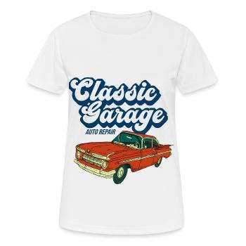 Retro Graphic Car Lover Car Mechanic Vehicle Techn - Frauen T-Shirt atmungsaktiv - Weiß - Vorne - AI Model Female 172 dark (172cm)