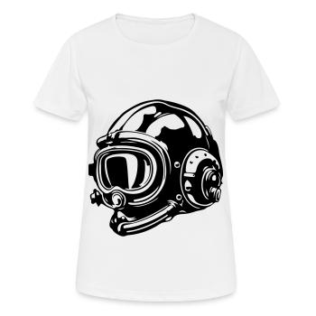 Apnoe Helm Tauchen Scuba - Frauen T-Shirt atmungsaktiv - Weiß - Vorne - AI Model Female 172 dark (172cm)