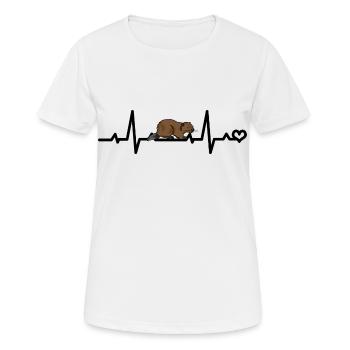 Beaver ECG - Women's Breathable T-Shirt - white - Front - AI Model Female 172 dark (172cm)