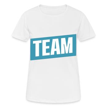 Équipe - T-shirt respirant Femme - blanc - Devant - AI Model Female 172 dark (172cm)