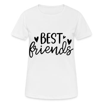 Meilleurs ami - T-shirt respirant Femme - blanc - Devant - AI Model Female 172 dark (172cm)