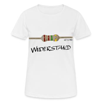 Widerstand - Frauen T-Shirt atmungsaktiv - Weiß - Vorne - AI Model Female 172 dark (172cm)