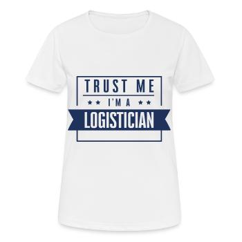 Vertrau mir ich bin Logistiker Logistik Spedition - Frauen T-Shirt atmungsaktiv - Weiß - Vorne - AI Model Female 172 dark (172cm)