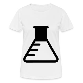 Icône de tube à essai - T-shirt respirant Femme - blanc - Devant - AI Model Female 172 dark (172cm)