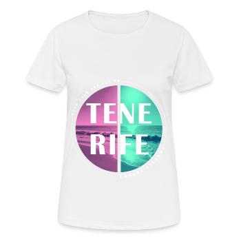 Tenerife Îles Canaries Îles Canaries Vacances d’été - T-shirt respirant Femme - blanc - Devant - AI Model Female 172 dark (172cm)