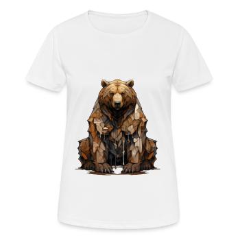 Bärenwächter. Stärke im Graffiti-Stil. - Frauen T-Shirt atmungsaktiv - Weiß - Vorne - AI Model Female 172 dark (172cm)