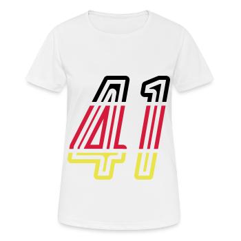 41 Symbole numérique Allemagne - T-shirt respirant Femme - blanc - Devant - AI Model Female 172 dark (172cm)