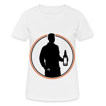 Drinker Silhouette Icon - Women's Breathable T-Shirt - white - Front - AI Model Female 172 dark (172cm)