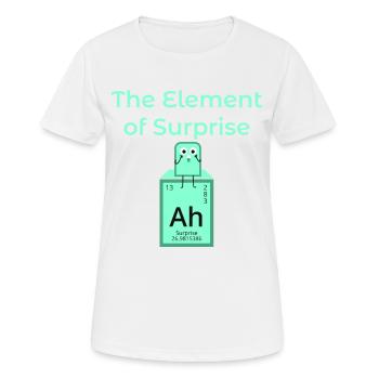 Element Surprise Ah Surprise saying icon - Women's Breathable T-Shirt - white - Front - AI Model Female 172 dark (172cm)
