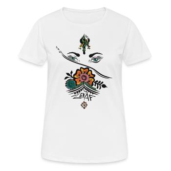 Yoga Zen AF Namaste Om Gymnastique de méditation - T-shirt respirant Femme - blanc - Devant - AI Model Female 172 dark (172cm)
