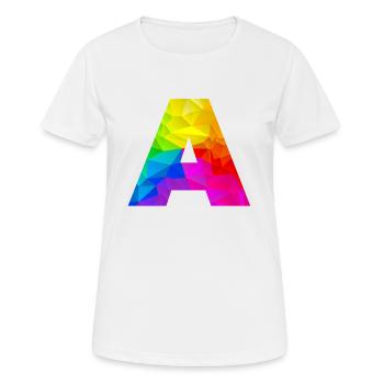 Polygone A - T-shirt respirant Femme - blanc - Devant - AI Model Female 172 dark (172cm)