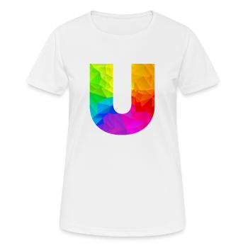 Polygone U - T-shirt respirant Femme - blanc - Devant - AI Model Female 172 dark (172cm)