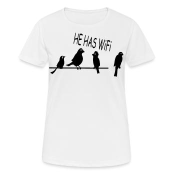 Des oiseaux drôles - T-shirt respirant Femme - blanc - Devant - AI Model Female 172 dark (172cm)