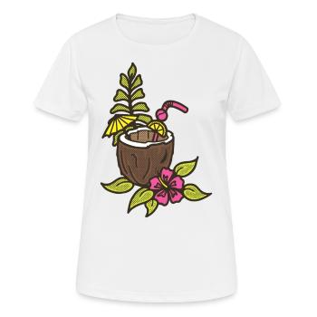 Coconut - Women's Breathable T-Shirt - white - Front - AI Model Female 172 dark (172cm)